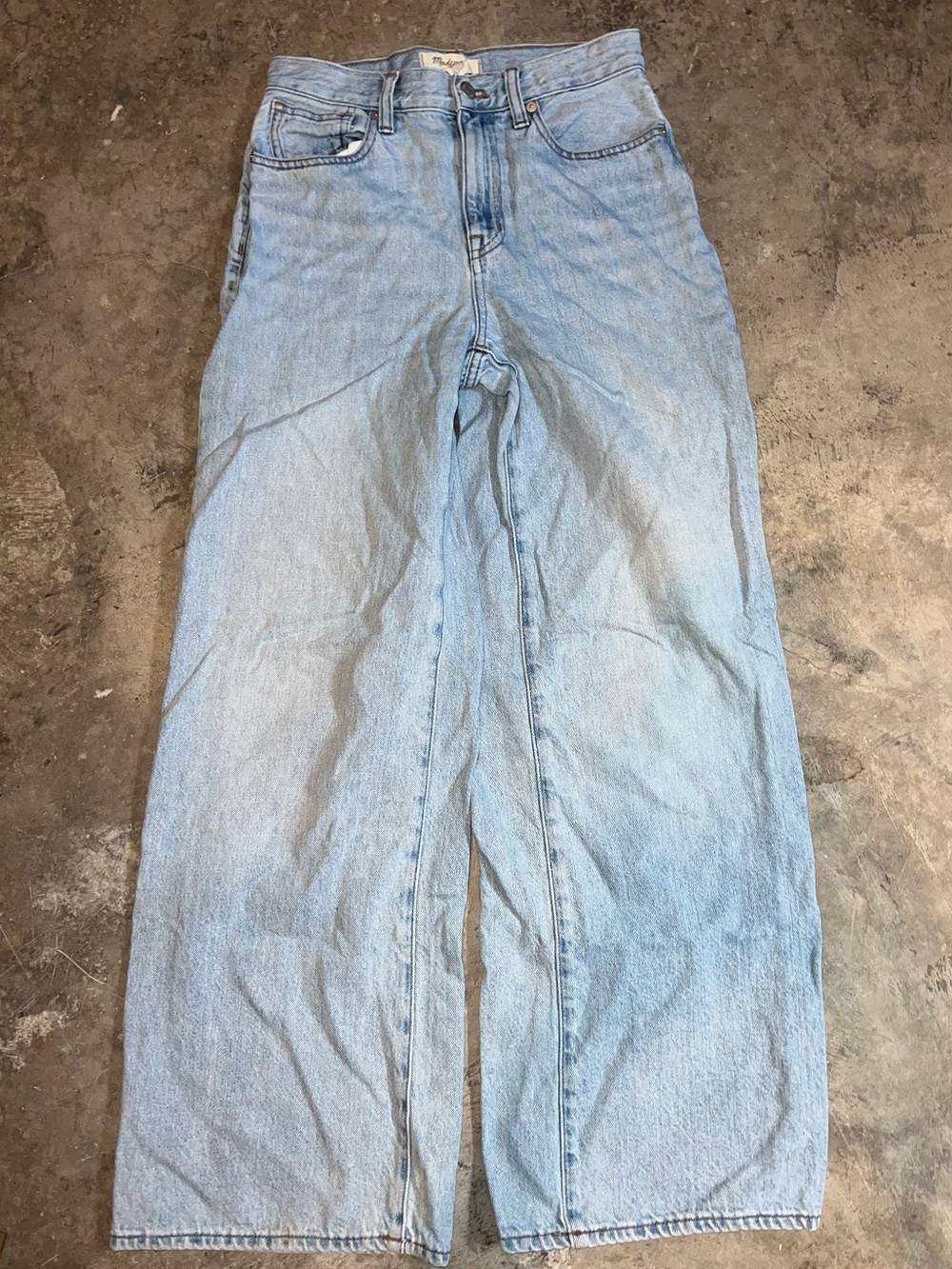 Madewell Light Wash super Wide Leg Jeans